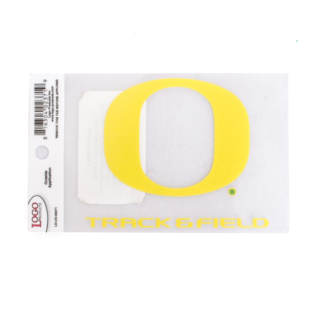 Classic Oregon O, Logo Brand, Yellow, Decal - Outside Application, Home & Auto, 4", Track & Field, Vinyl, 907537